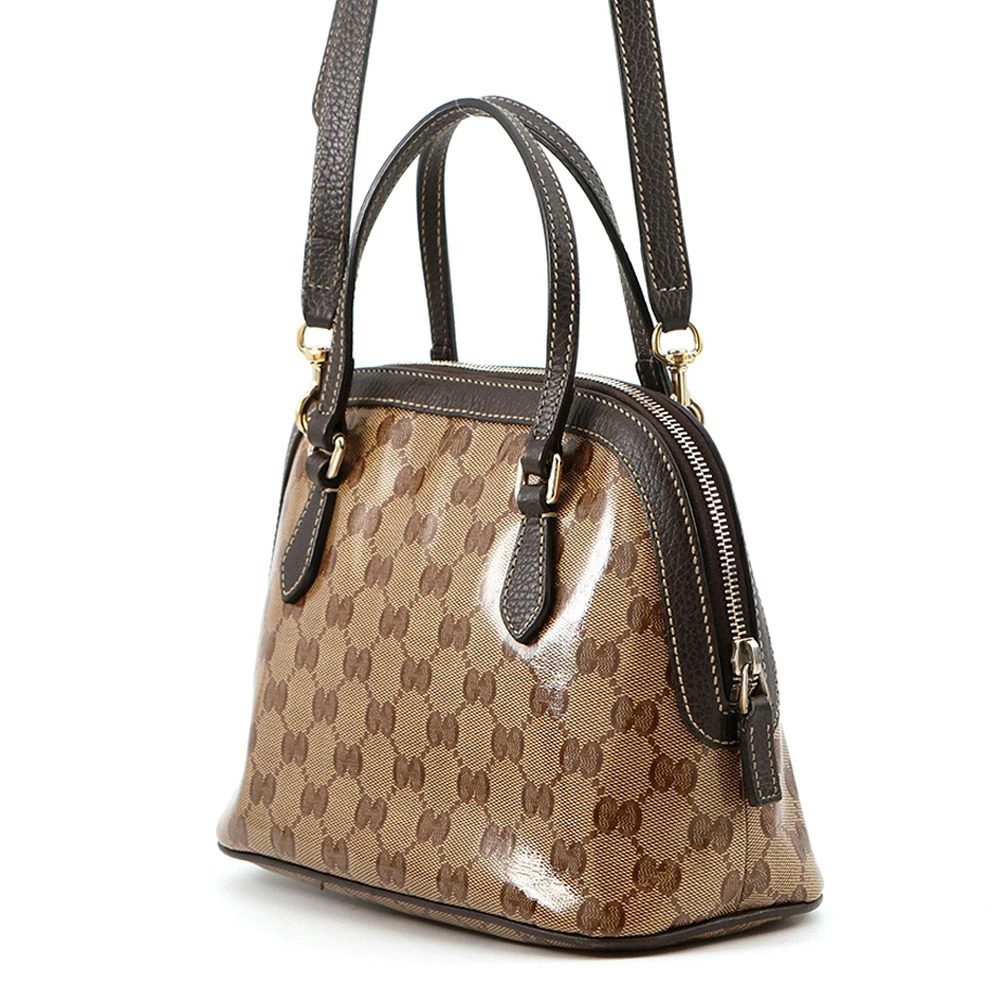 Gucci 2way Bag Shoulder Crystal GG Black